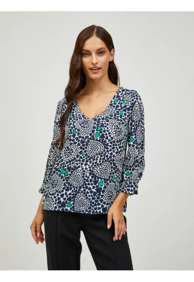 Bluza cu inimioare si maneci trei sferturi