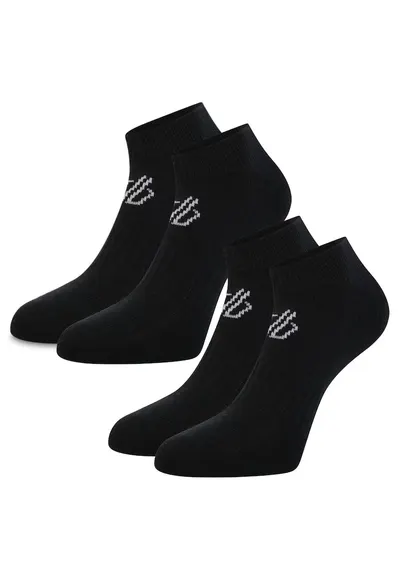 Sosete sport unisex set 2 perechi - negru - bumbac - respirabil