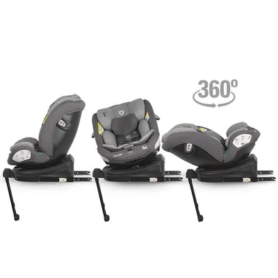 Scaun auto rotativ cu Isofix Coccolle Sidra iSize Premium Line Diamond black 40-150 cm,0-12 ani,4 pozitii de inclinare,Tetiera reglabila,Pozitie somn,Husa detasabila,Sistem antibasculare,Picior de fixare,Omologat R129