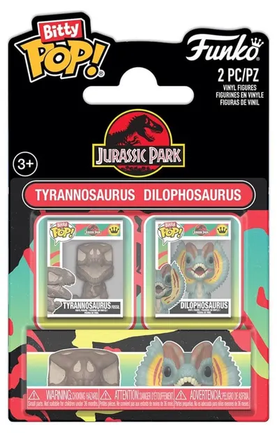 Set de figurine Funko Bitty POP! Movies: Jurassic Park - Tyrannosaurus Fossil & Dilophosaurus