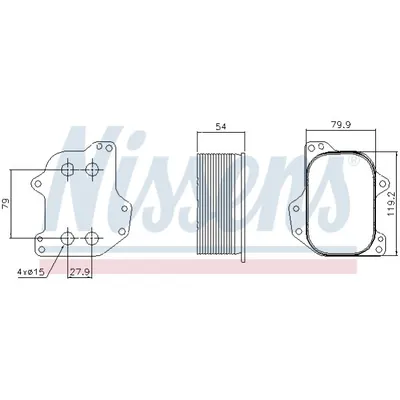 Radiator ulei, ulei motor NISSENS 90745