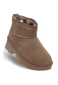 Ghete dama - SSW521P30/02 LEA SUEDE - piele naturala - maro - talpa din spuma