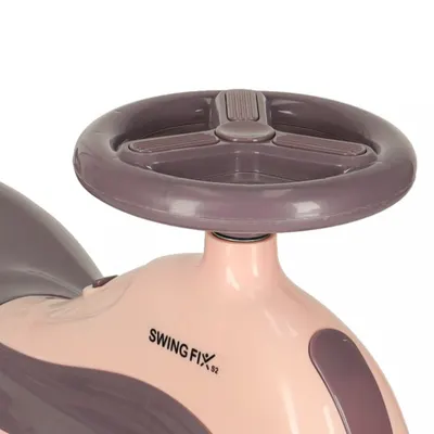 PlasmaCar SwingFix S2 Pink cu maner parental,lumini LED,Roti silentioase din cauciuc,Centura de siguranta,de la 3 ani