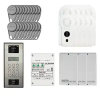 Kit videointerfon Electra Classic Line KIT-EL-VDI-2, 800 TVL, 255 posturi, RFID, tastatura, afisaj electronic, semiduplex digital, aparent