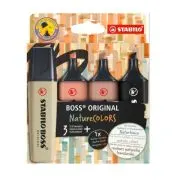 Textmarker Stabilo Boss Original Nature 4 culori/um