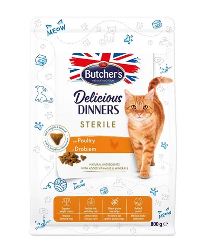 BUTCHER'S Functional Cat Indoor Hrana uscata pisici de interior, cu pasare 800 g