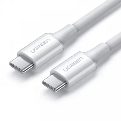 Cablu Date si Incarcare USB-C - USB-C UGREEN US300, 100W, 1m, Alb