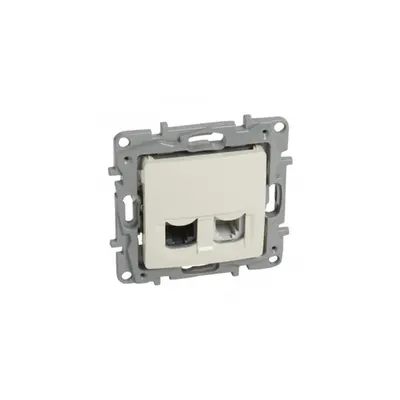 RJ 11 + RJ 45 Cat.5 UTP priza Niloé - ivory