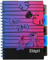 Caiet cu spirală Cool Pack Stitch - Chill Vibes, B5, 100 foi, pătrate