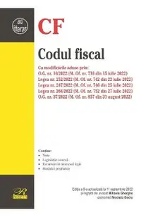 Codul fiscal Ed.6 Act. 11 septembrie 2022