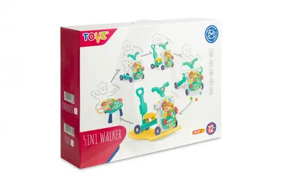 Antepremergator transformabil in vehicul fara pedale multifunctional 5 in 1 cu muzica si lumini Toyz Roz
