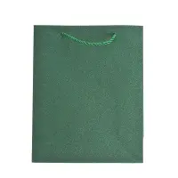 Punga de cadou verde cu sclipici 25 cm