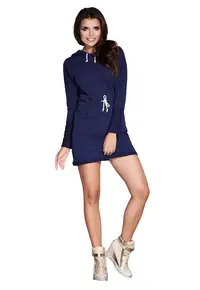 Rochie dama - Bumbac - Bleumarin - M023
