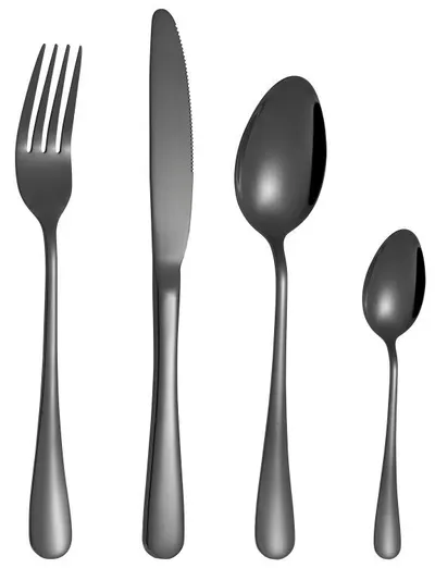 Set de tacâmuri Morello - Classic Black, 24 piese