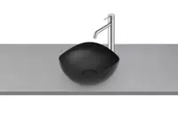 Lavoar Roca Ohtake A327A15080, montare pe blat, 37.5 x 37.5 cm, FineCeramic, mat, Negru