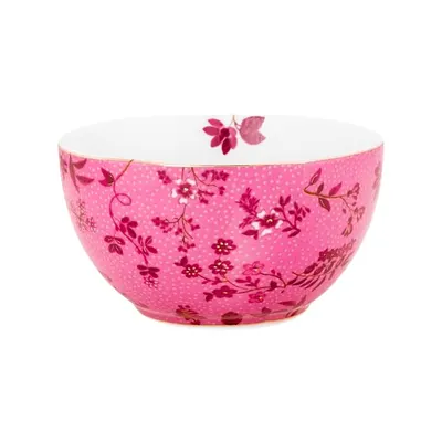 Bol din porțelan, Pip Studio, Flowers Pink, 12 cm, colecția Jolie