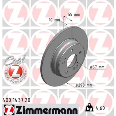 Disc frana ZIMMERMANN 400.1437.20