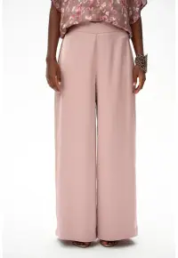 Pantaloni cu croiala ampla si talie elastica Royal