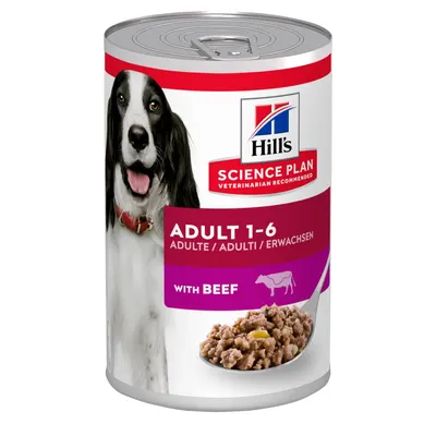 Hills SP Canine, conserva pentru caini adulti, cu vita, 370 gr