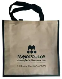 Manopoulos Torbă pentru șah - Canvas Carrying Bag, 36 x 36 cm