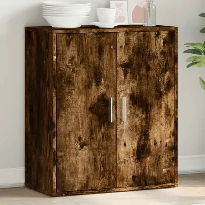 vidaXL Servantă, stejar afumat, 79x38x80 cm, lemn prelucrat