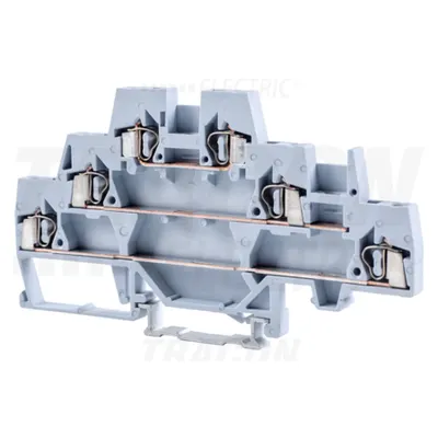 Clema sir industriala etajata,cu arc, pe sina, gri TSKC2,5EE 500V 20A 0.08-2.5 mm2 6P