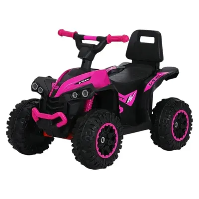 ATV fara pedale pentru copii Novokids Little Monster Roz cu melodii si lumini, maxim 25 kg, sezut confortabil