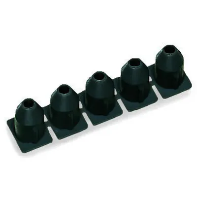 Insulation stop; 0.75 - 1.5 mm²; 5 pieces/strip; dark gray