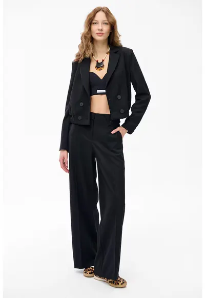 Pantaloni Emma cu talie inalta