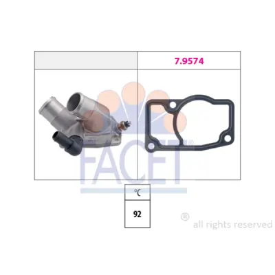 Termostat, lichid racire FACET 7.8344