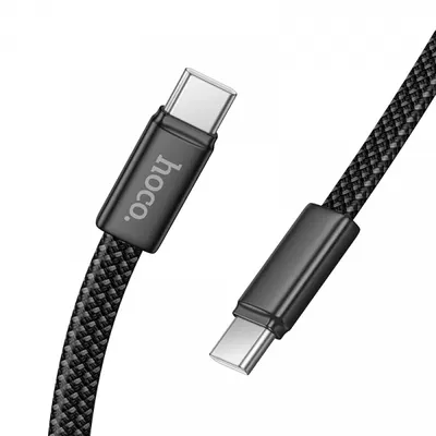 Cablu Date si Incarcare USB-C - USB-C HOCO X125, 60W, 1m, Negru