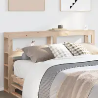 Gossi tablie de pat cu rafturi, 120 cm, lemn masiv de pin