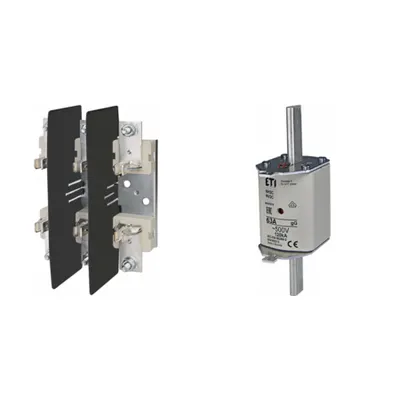 Pachet Protectie Circuit Trifazat: Soclu Siguranta Fuzibila NH2 3P (M10/M10), Siguranta Fuzibila NH2C gG 63A 500V