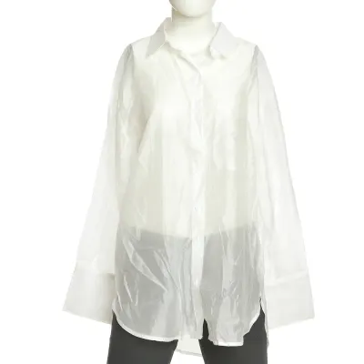 Camasa alba oversize din material vaporos