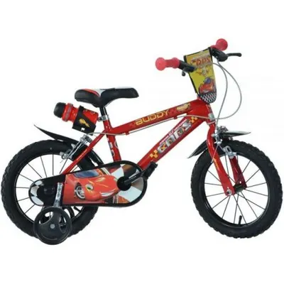 Bicicleta copii 3-5 ani, 14 inch, Cars, Dino Bikes DB414UCR