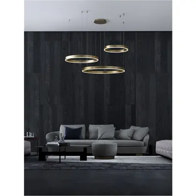 Lampa suspendata MOTIF Alama aurie Aluminiu & Acrylic LED 110W 230V 6160Lm IP20 3000K Triac Dimabil