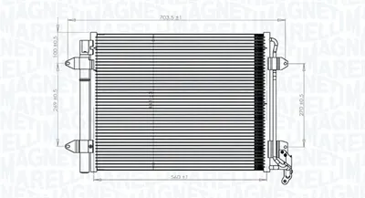 Condensator climatizare (cu uscator) potrivit VW TIGUAN 1.4 2.0 2.0D 09.07-07.18