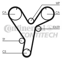 Curea de distributie CONTITECH CT1080