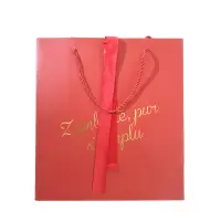 Punga de cadou rosie cu mesaj 33 cm