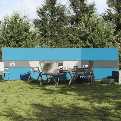Gossi paravan de camping, albastru, 490x123 cm, impermeabil