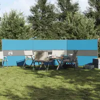 Gossi paravan de camping, albastru, 490x123 cm, impermeabil