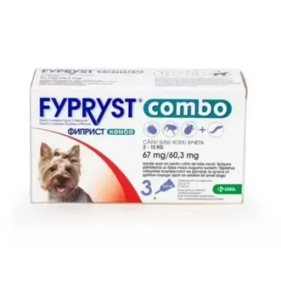 Antiparazitar extern pentru caini Fypryst Combo S 2-10 kg x 3 pipete