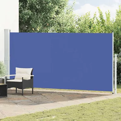 vidaXL Copertină laterală retractabilă de terasă, albastru, 180x500 cm