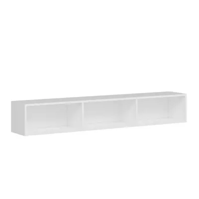 Comoda TV RIGEL, suspendata, 3 usi, alb, 180x32x30 cm