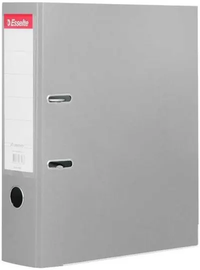 Biblioraft Esselte Eco - A4, 5 cm, PP, margine metalica, eticheta detasabila, gri