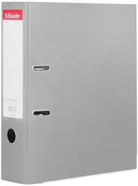 Biblioraft Esselte Eco - A4, 5 cm, PP, margine metalica, eticheta detasabila, gri