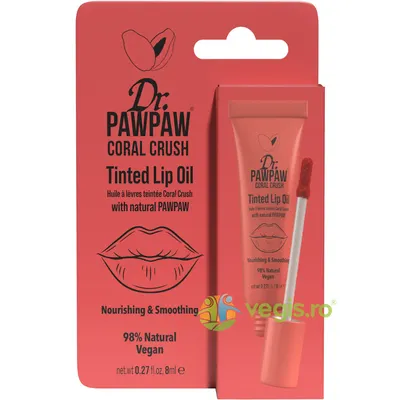 Ulei de Buze Colorat si Hranitor cu Extract de Papaya Coral Crush 8ml