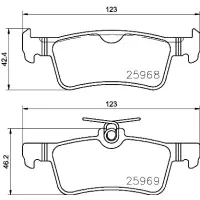 Set placute frana, frana disc BREMBO P 61 126