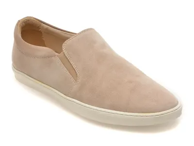 Pantofi RELAX bej, 7203, din piele intoarsa