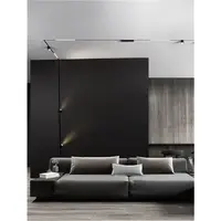Sistem iluminat pe sina ULTRA SLIM MAGNETIC Nisipiu Negru Aluminiu Magnetic Profile Trimless Recessed Mounted Max Power 300W